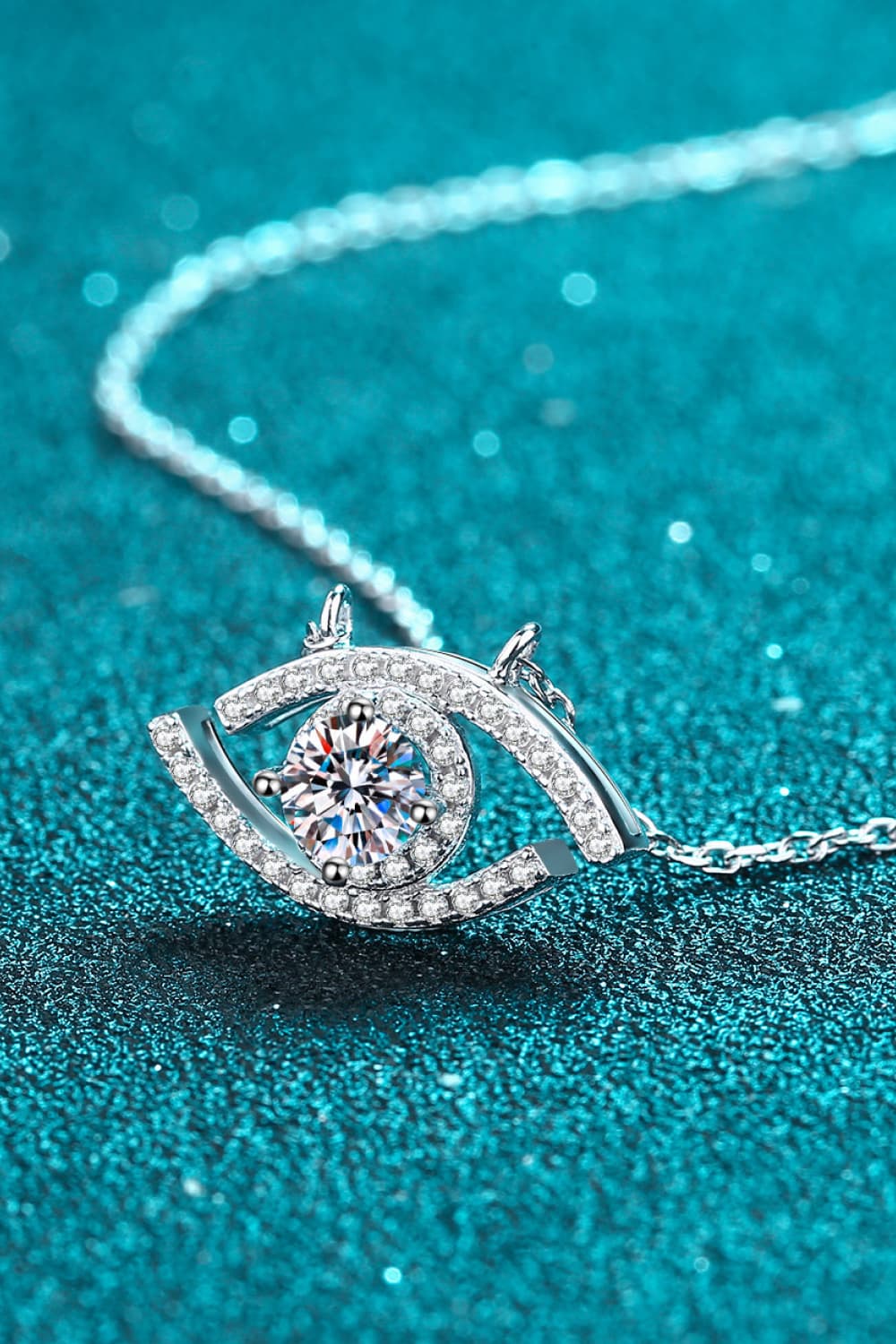 Moissanite Evil Eye Necklace