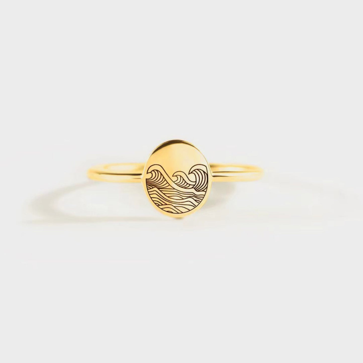 Signet Waves Ring