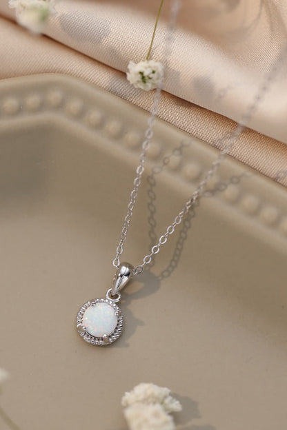 Round Opal Necklace