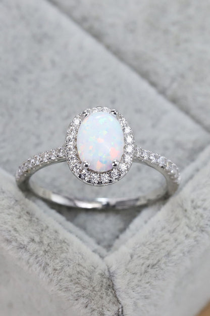 Opal Halo Ring