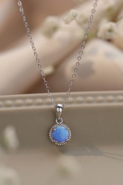 Round Opal Necklace