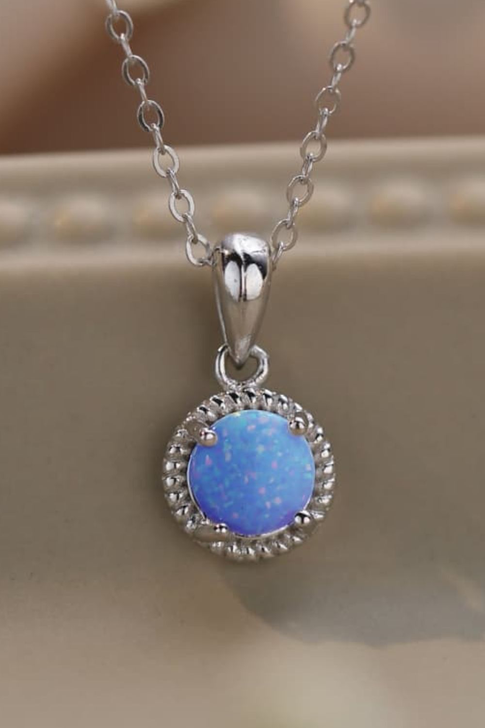 Round Opal Necklace