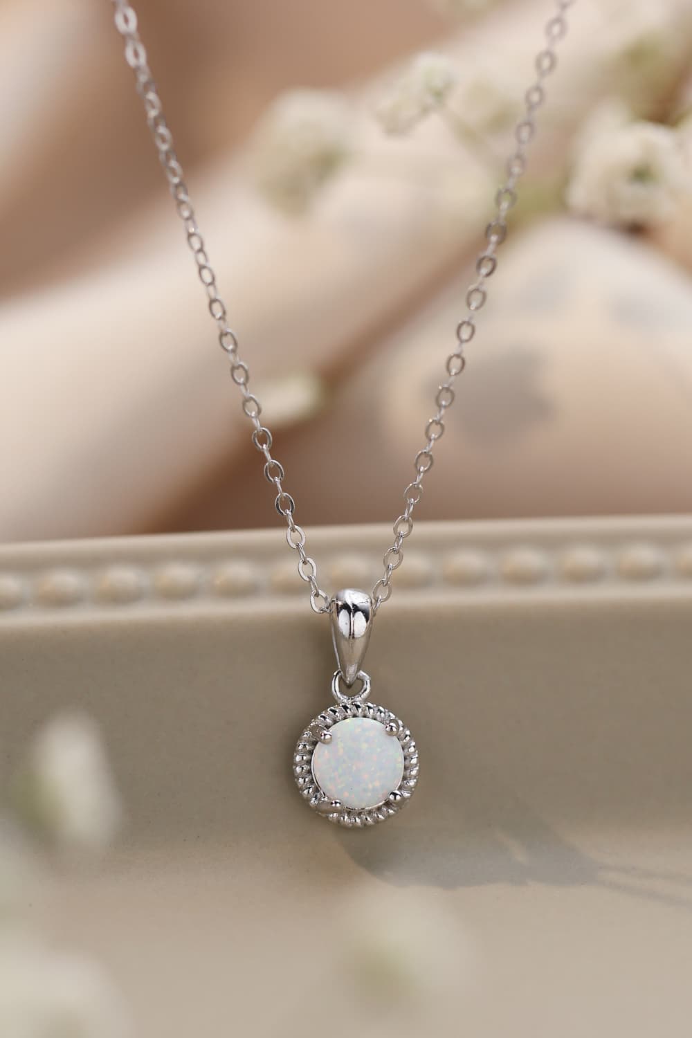 Round Opal Necklace