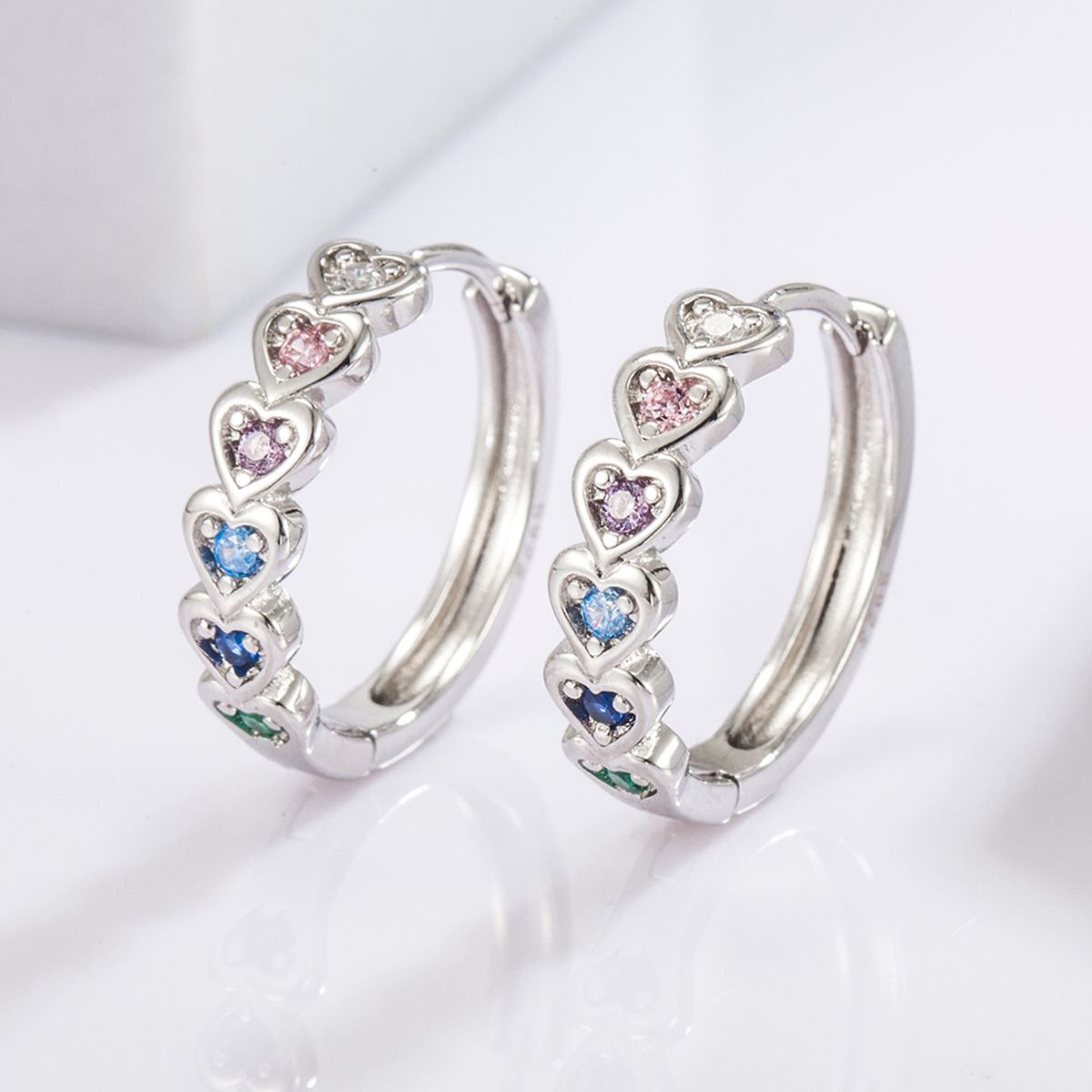 Colorful Heart Earrings