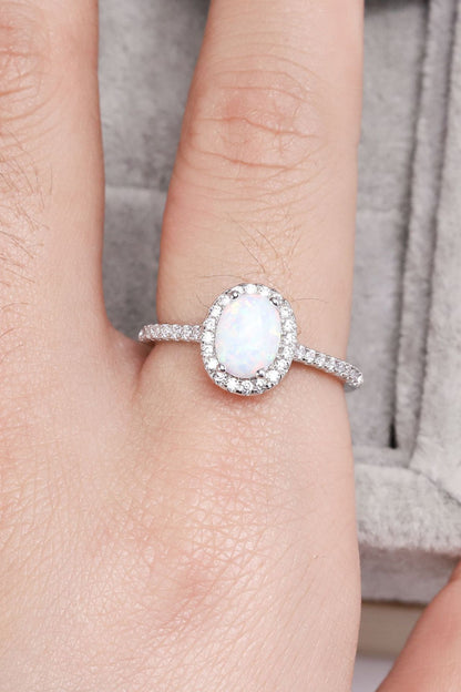 Opal Halo Ring