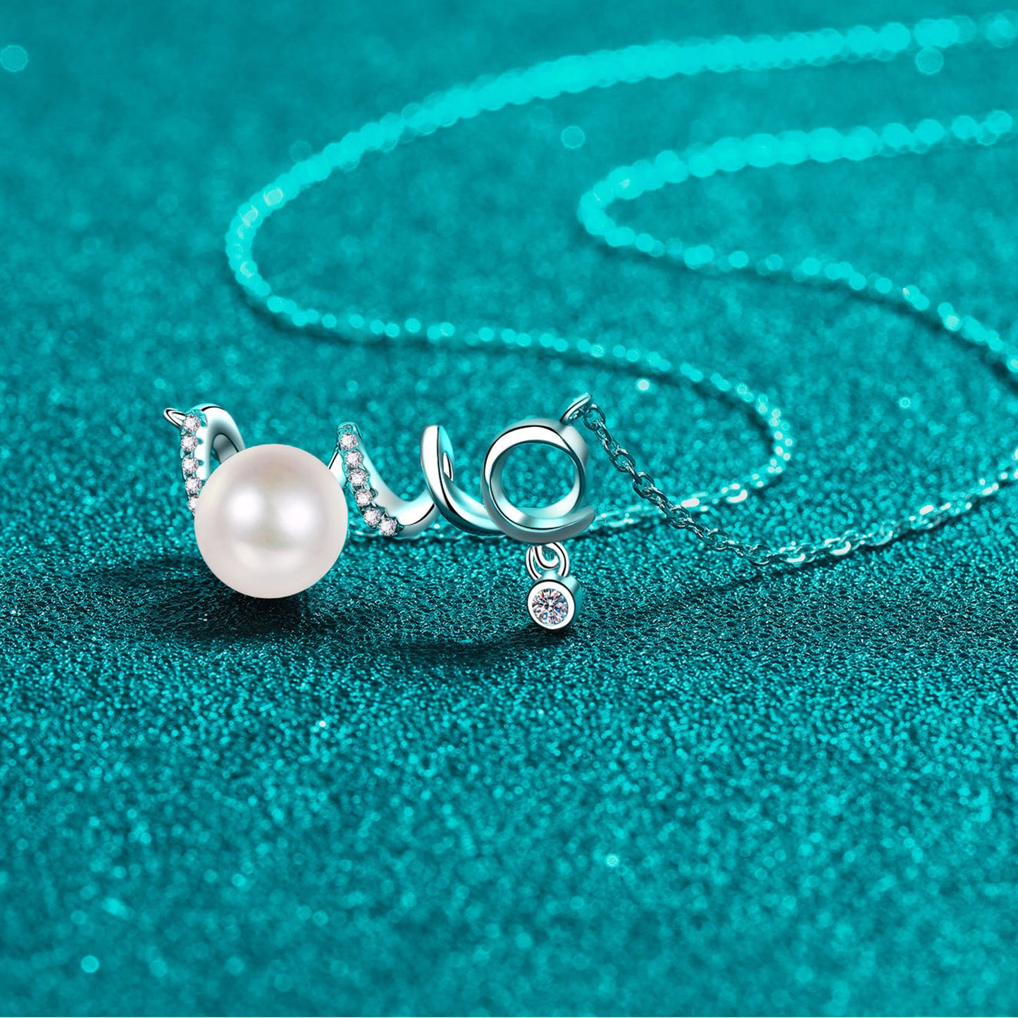 Natural Pearl Love Necklace